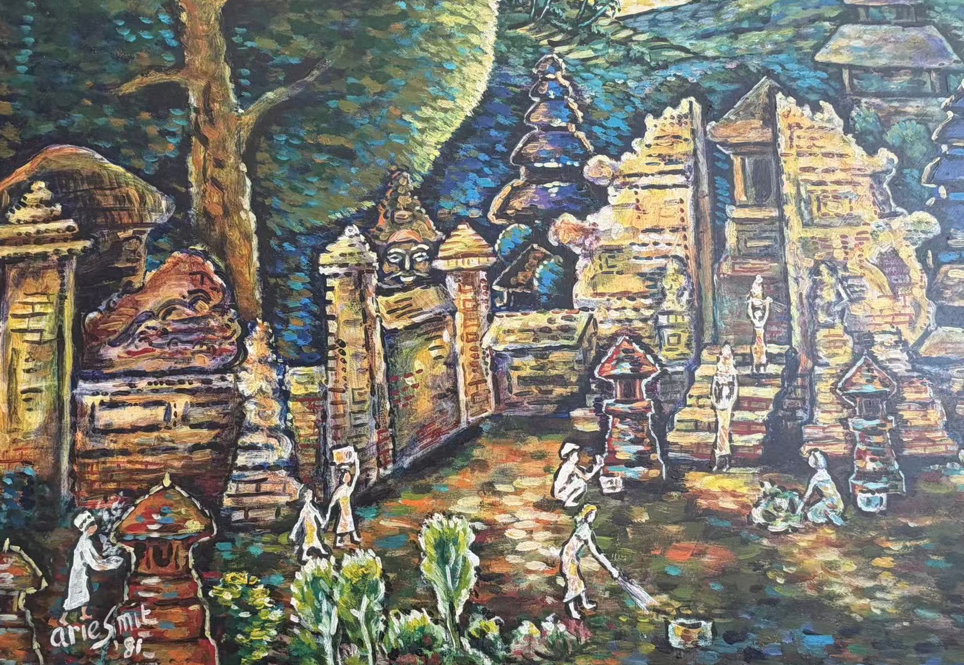 022 A painting by the legendary Balinese artist Ari Smit